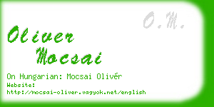oliver mocsai business card